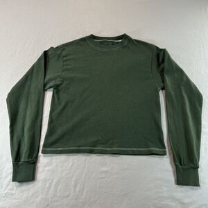 Brandy Melville Forest Green Long Sleeve Crew‎ Neck Tee Women's One Size